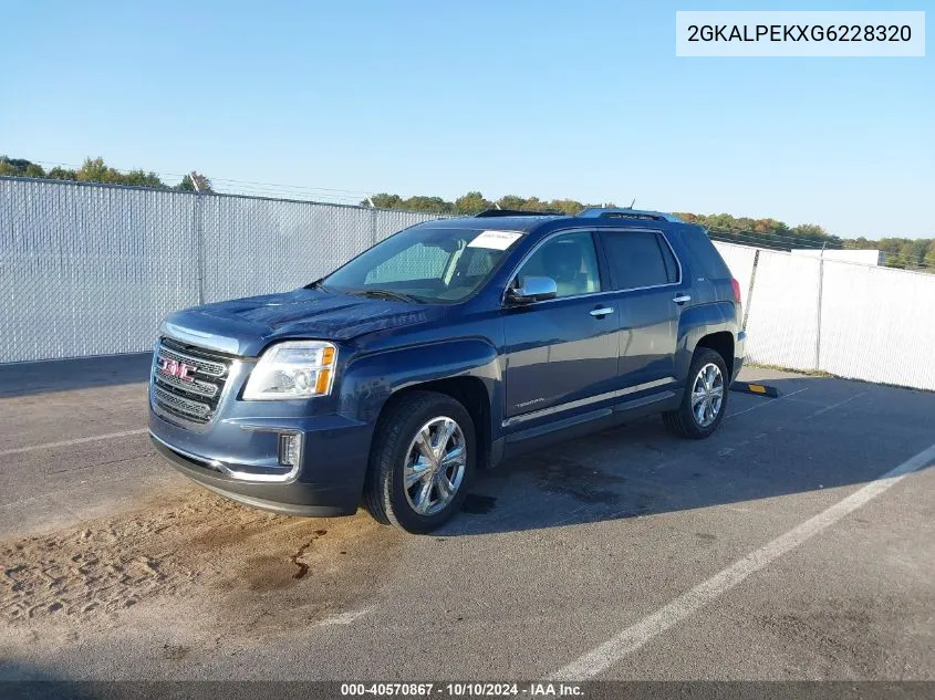 2016 GMC Terrain Slt VIN: 2GKALPEKXG6228320 Lot: 40570867