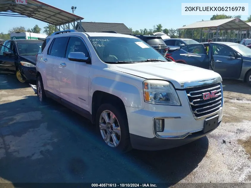 2016 GMC Terrain Slt VIN: 2GKFLUEKXG6216978 Lot: 40571613