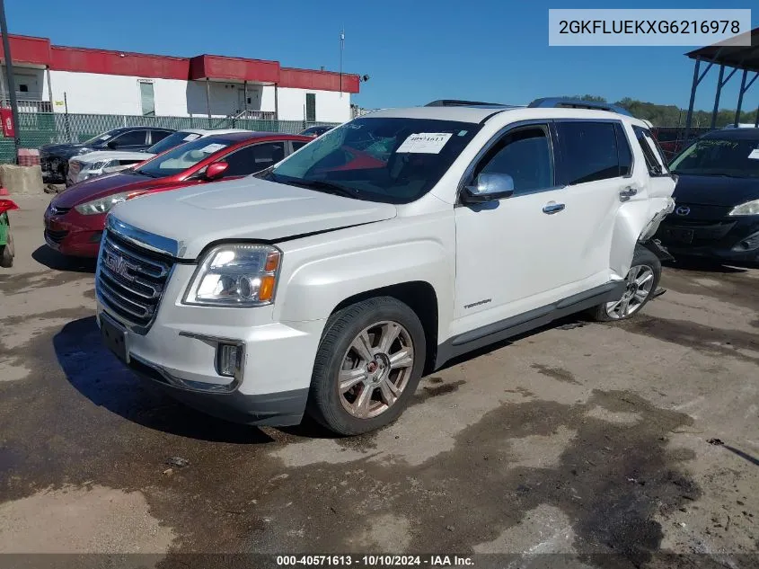 2016 GMC Terrain Slt VIN: 2GKFLUEKXG6216978 Lot: 40571613