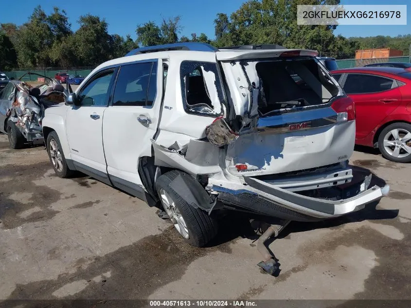 2016 GMC Terrain Slt VIN: 2GKFLUEKXG6216978 Lot: 40571613