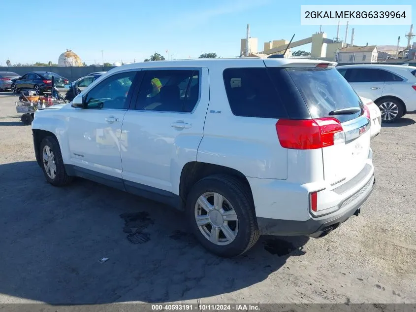 2016 GMC Terrain Sle-1 VIN: 2GKALMEK8G6339964 Lot: 40593191