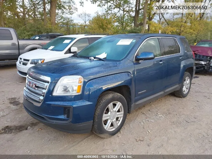 2016 GMC Terrain Sle-1 VIN: 2GKALMEK7G6306650 Lot: 40593903