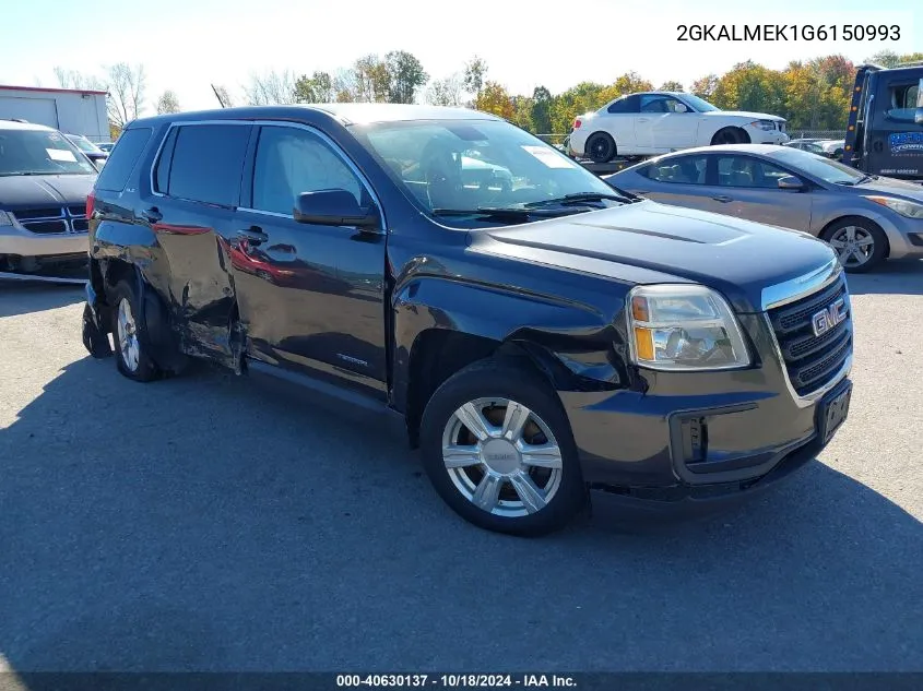 2016 GMC Terrain Sle-1 VIN: 2GKALMEK1G6150993 Lot: 40630137