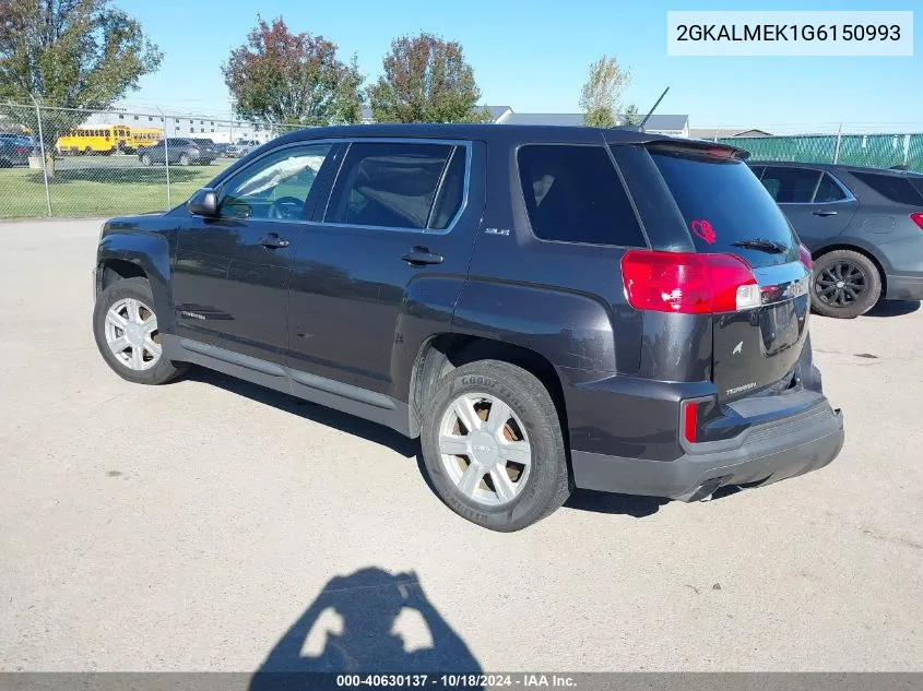 2016 GMC Terrain Sle-1 VIN: 2GKALMEK1G6150993 Lot: 40630137