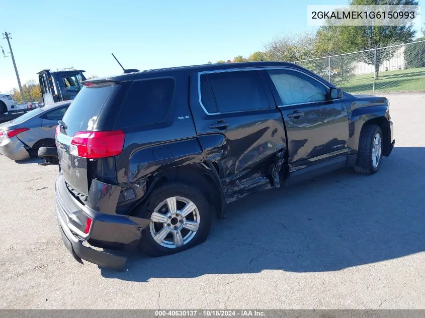 2016 GMC Terrain Sle-1 VIN: 2GKALMEK1G6150993 Lot: 40630137