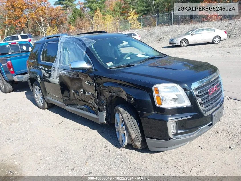 2016 GMC Terrain Slt VIN: 2GKALPEK8G6246024 Lot: 40636549