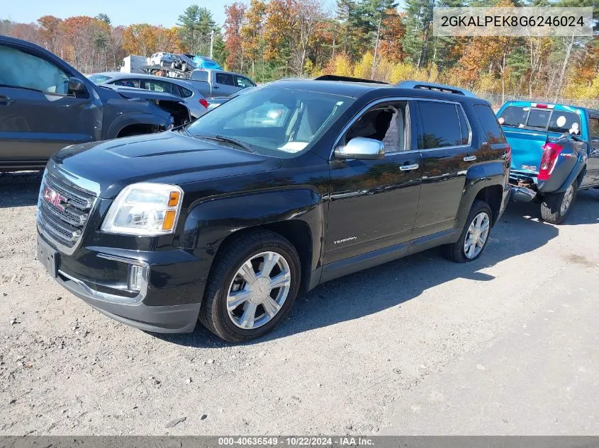 2016 GMC Terrain Slt VIN: 2GKALPEK8G6246024 Lot: 40636549