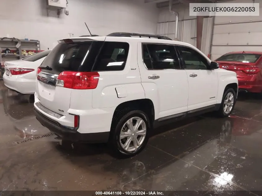 2016 GMC Terrain Slt VIN: 2GKFLUEK0G6220053 Lot: 40641108