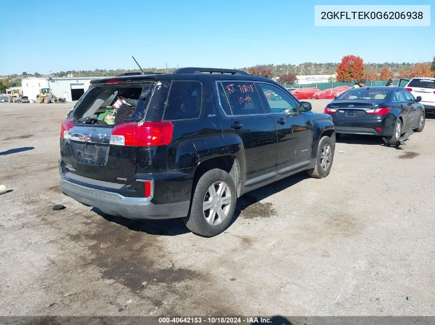 2016 GMC Terrain Sle-2 VIN: 2GKFLTEK0G6206938 Lot: 40642153