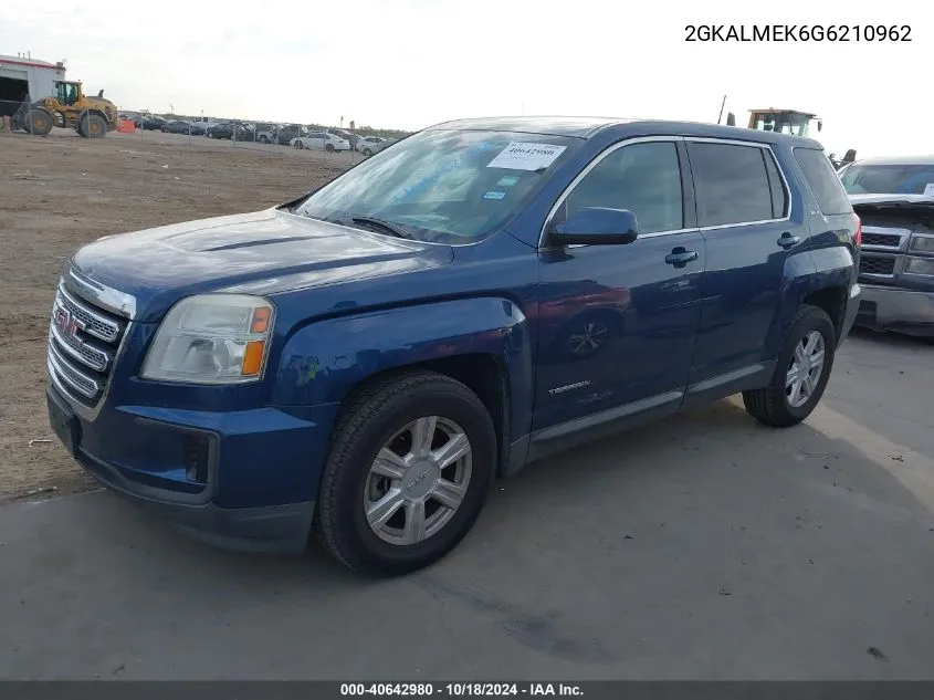 2016 GMC Terrain Sle-1 VIN: 2GKALMEK6G6210962 Lot: 40642980