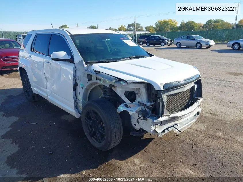 2016 GMC Terrain Sle-1 VIN: 2GKALMEK3G6323221 Lot: 40652506