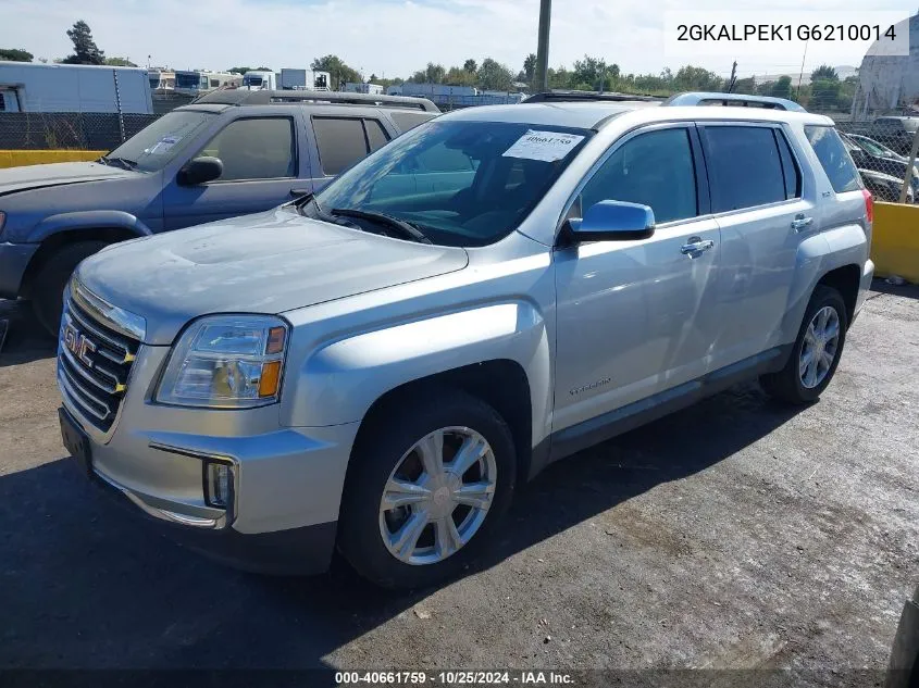 2016 GMC Terrain Slt VIN: 2GKALPEK1G6210014 Lot: 40661759