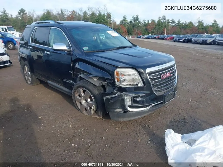 2016 GMC Terrain Slt VIN: 2GKFLUE34G6275680 Lot: 40731619