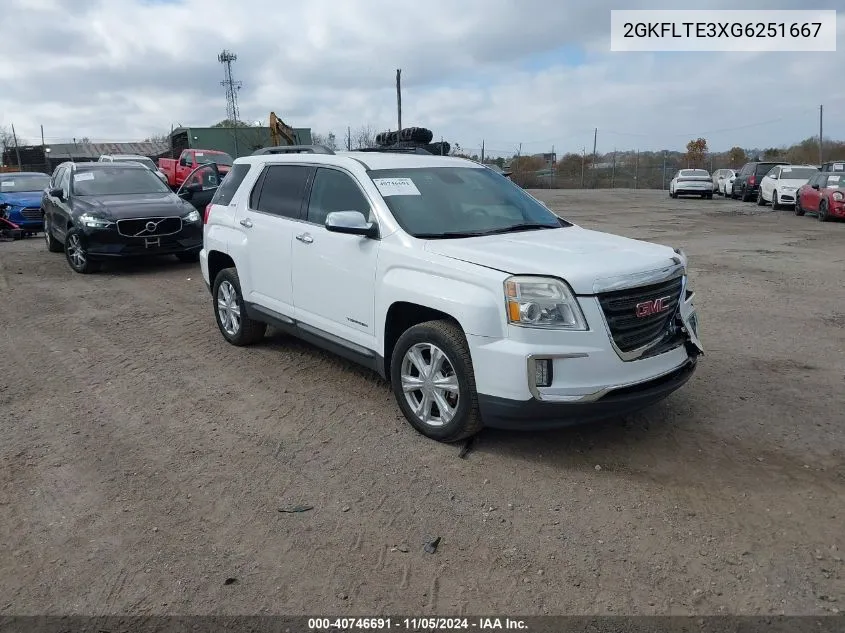 2016 GMC Terrain Sle-2 VIN: 2GKFLTE3XG6251667 Lot: 40746691