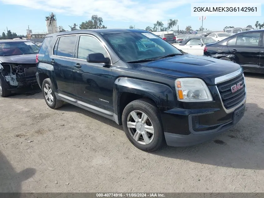 2016 GMC Terrain Sle-1 VIN: 2GKALMEK3G6142961 Lot: 40774916