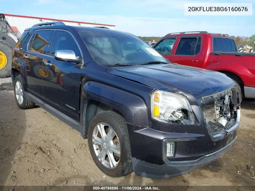 2016 GMC Terrain Slt VIN: 2GKFLUE38G6160676 Lot: 40788595