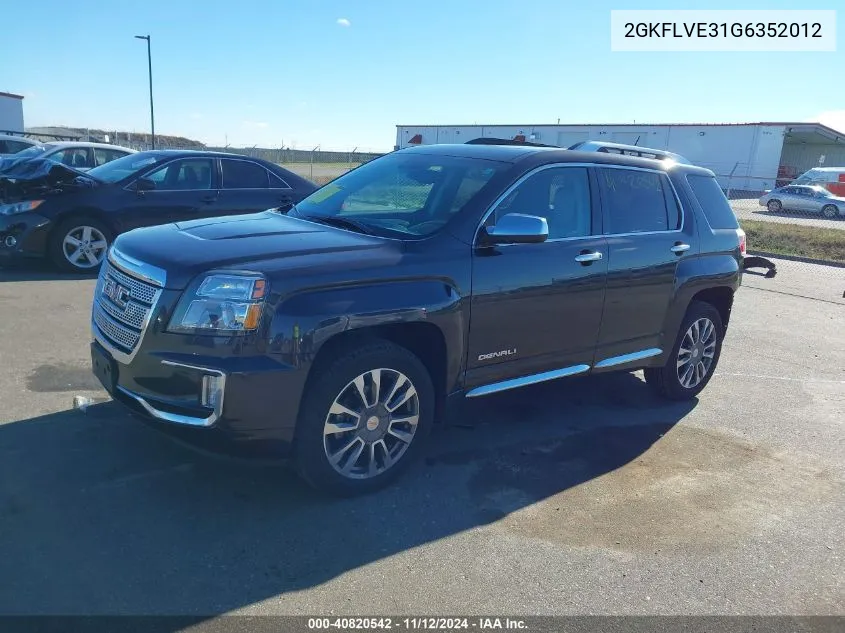 2GKFLVE31G6352012 2016 GMC Terrain Denali