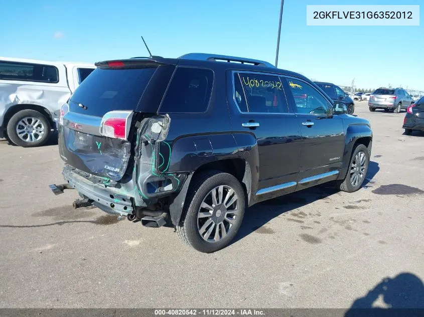 2GKFLVE31G6352012 2016 GMC Terrain Denali