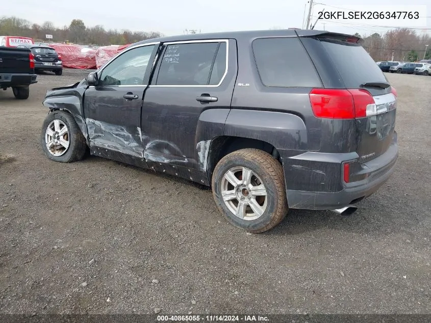 2016 GMC Terrain Sle-1 VIN: 2GKFLSEK2G6347763 Lot: 40865055