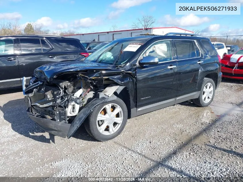 2016 GMC Terrain Slt VIN: 2GKALPEK5G6271933 Lot: 40872642