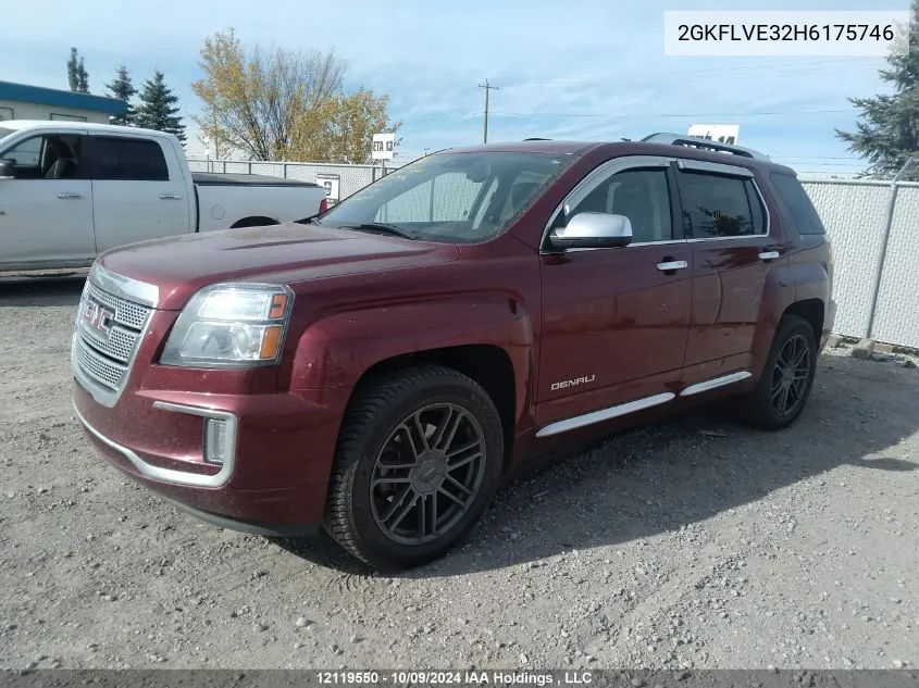 2017 GMC Terrain VIN: 2GKFLVE32H6175746 Lot: 12119550