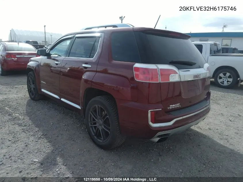 2017 GMC Terrain VIN: 2GKFLVE32H6175746 Lot: 12119550