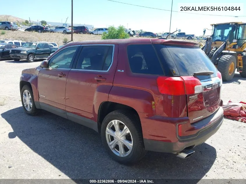 2017 GMC Terrain Sle-1 VIN: 2GKALMEK5H6104844 Lot: 32362806