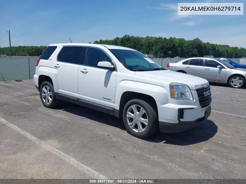 2017 GMC Terrain Sle-1 VIN: 2GKALMEK0H6279714 Lot: 39377807