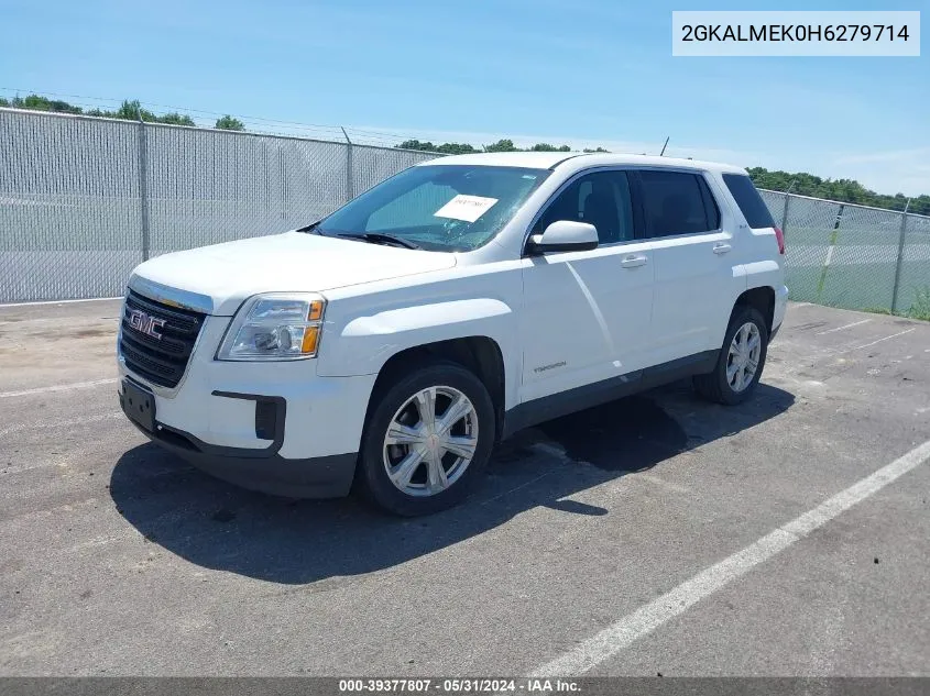 2017 GMC Terrain Sle-1 VIN: 2GKALMEK0H6279714 Lot: 39377807