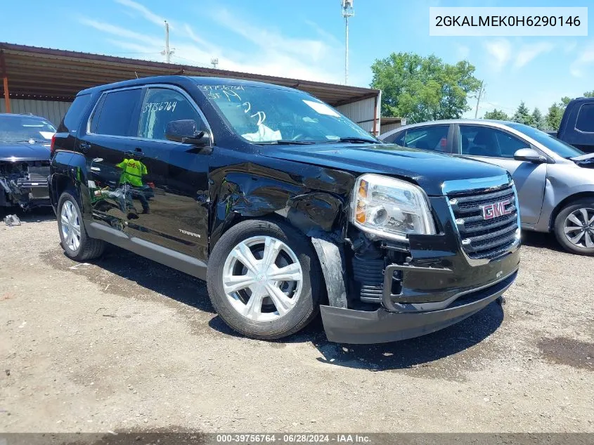 2017 GMC Terrain Sle-1 VIN: 2GKALMEK0H6290146 Lot: 39756764