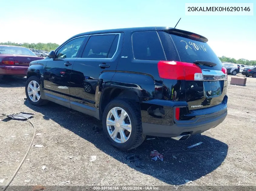 2017 GMC Terrain Sle-1 VIN: 2GKALMEK0H6290146 Lot: 39756764