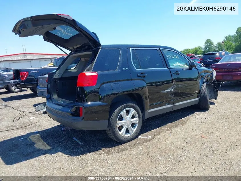 2017 GMC Terrain Sle-1 VIN: 2GKALMEK0H6290146 Lot: 39756764