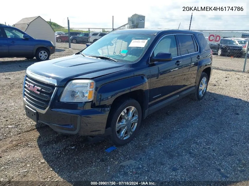 2017 GMC Terrain Sle-1 VIN: 2GKALMEK4H6174786 Lot: 39901750