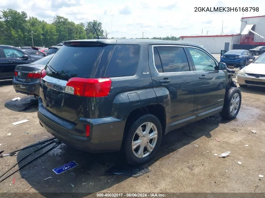 2017 GMC Terrain Sle-1 VIN: 2GKALMEK3H6168798 Lot: 40032017