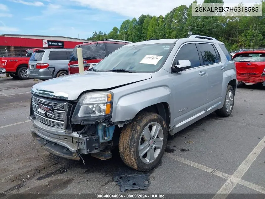 2017 GMC Terrain Denali VIN: 2GKALREK7H6318585 Lot: 40044554