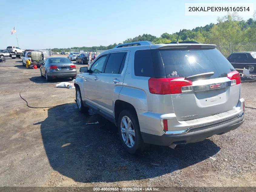 2017 GMC Terrain Slt VIN: 2GKALPEK9H6160514 Lot: 40059858