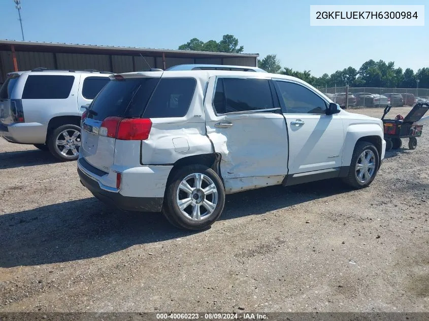 2017 GMC Terrain Slt VIN: 2GKFLUEK7H6300984 Lot: 40060223