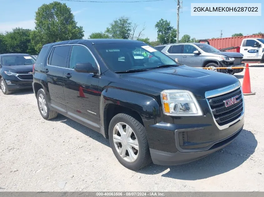 2017 GMC Terrain Sle-1 VIN: 2GKALMEK0H6287022 Lot: 40063506