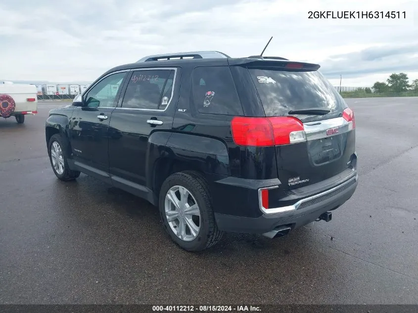 2GKFLUEK1H6314511 2017 GMC Terrain Slt