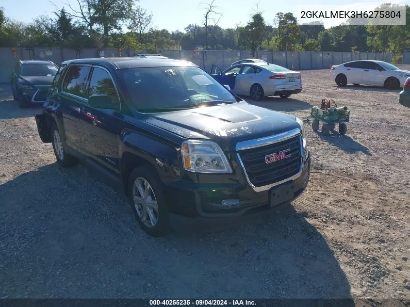 2017 GMC Terrain Sle VIN: 2GKALMEK3H6275804 Lot: 40255235