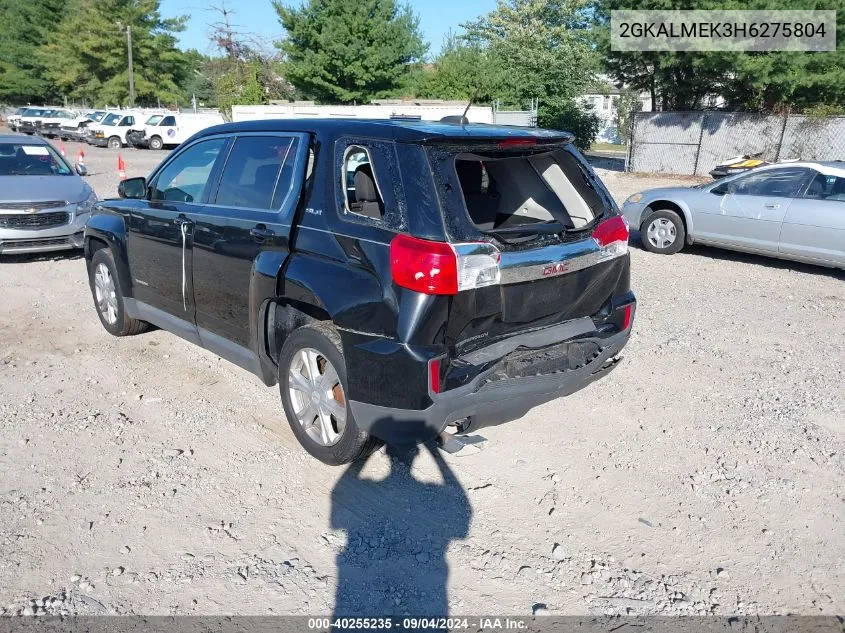 2017 GMC Terrain Sle VIN: 2GKALMEK3H6275804 Lot: 40255235