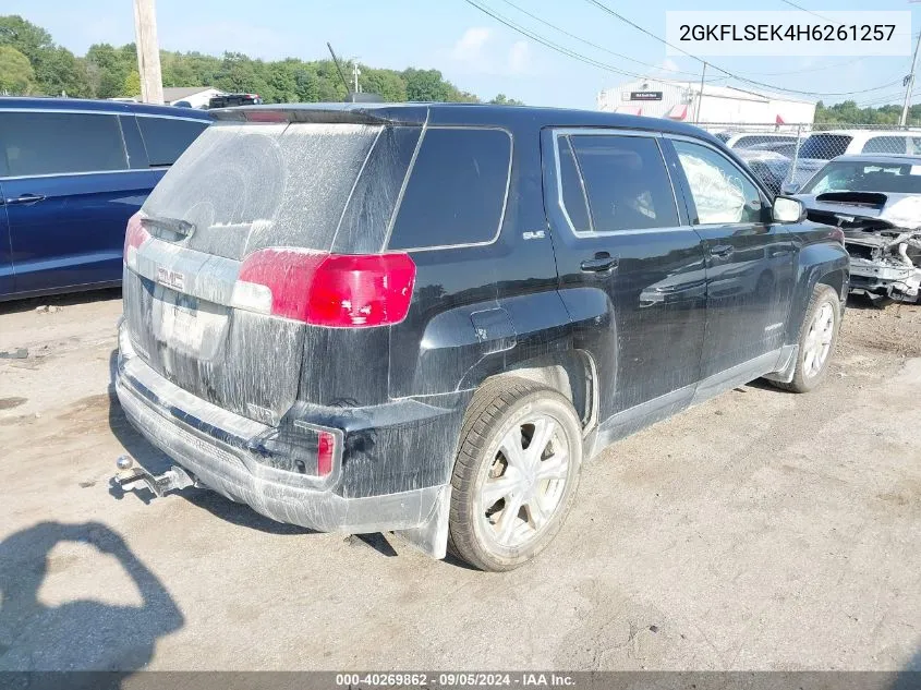 2017 GMC Terrain Sle VIN: 2GKFLSEK4H6261257 Lot: 40269862