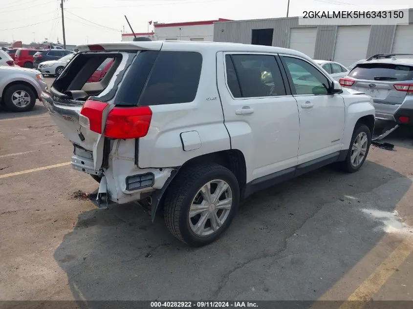 2GKALMEK5H6343150 2017 GMC Terrain Sle