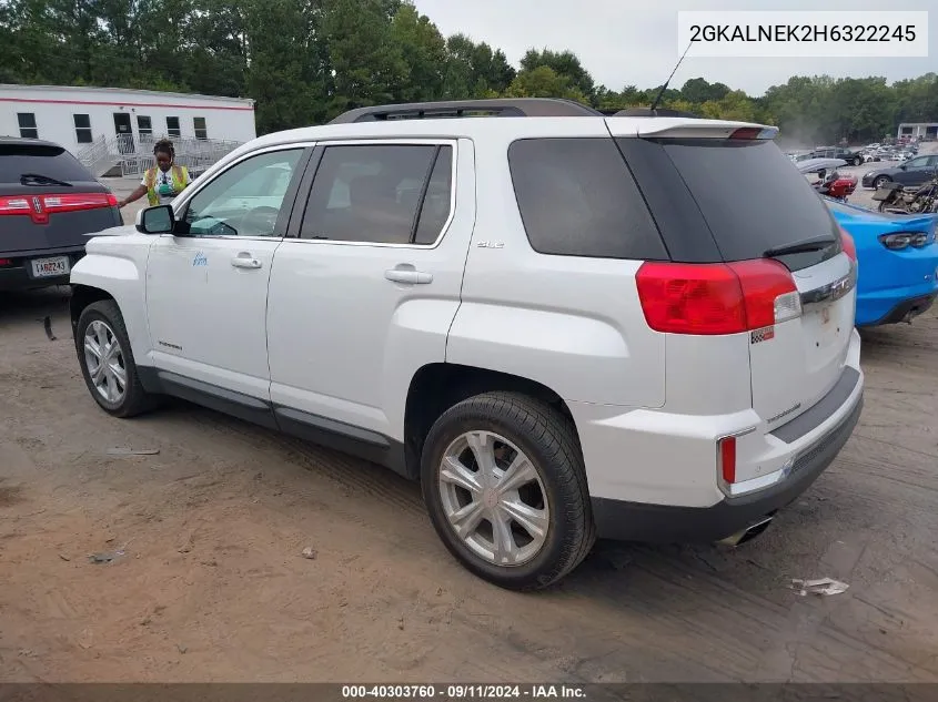 2017 GMC Terrain Sle VIN: 2GKALNEK2H6322245 Lot: 40303760