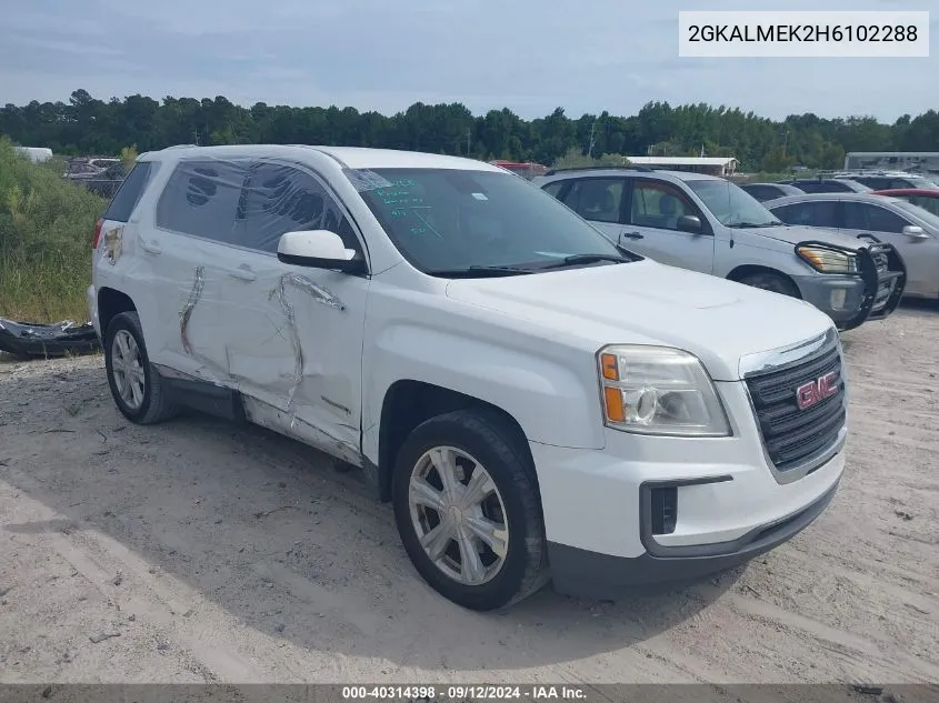 2017 GMC Terrain Sle-1 VIN: 2GKALMEK2H6102288 Lot: 40314398