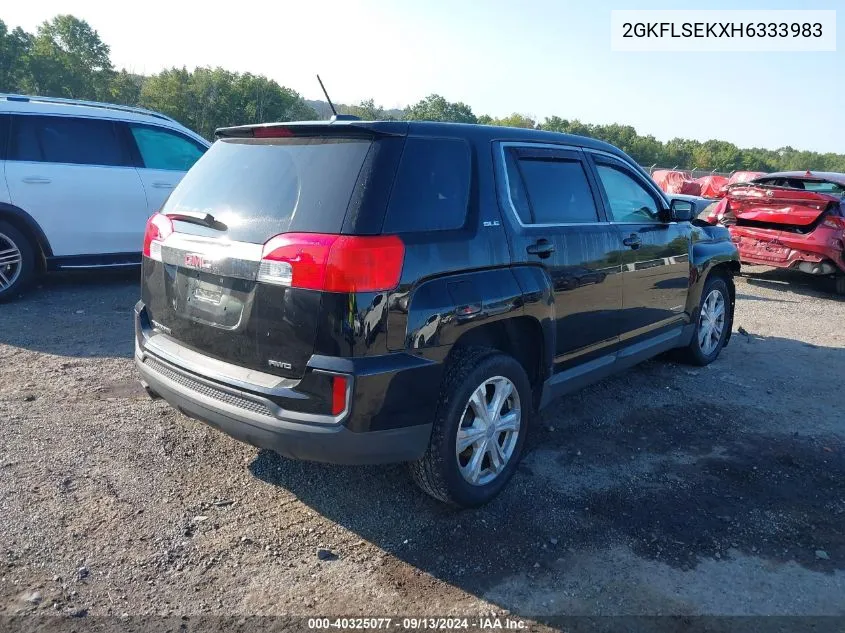 2017 GMC Terrain Sle VIN: 2GKFLSEKXH6333983 Lot: 40325077