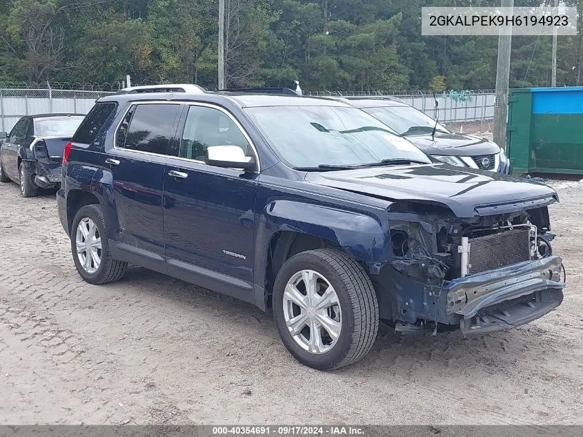 2017 GMC Terrain Slt VIN: 2GKALPEK9H6194923 Lot: 40354691