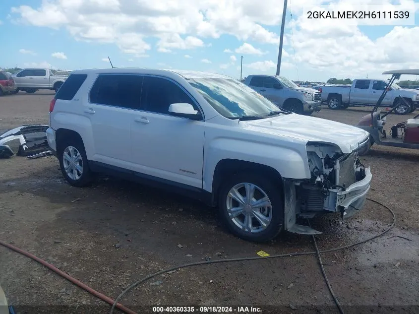 2017 GMC Terrain Sle-1 VIN: 2GKALMEK2H6111539 Lot: 40360335