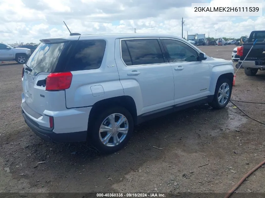 2017 GMC Terrain Sle-1 VIN: 2GKALMEK2H6111539 Lot: 40360335