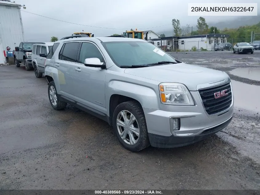 2017 GMC Terrain Sle-2 VIN: 2GKALNEK0H6322647 Lot: 40389565